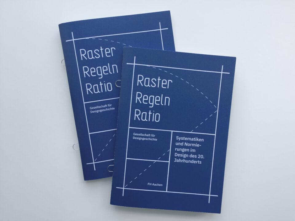 Raster, Regeln Ratio – Tagung der Gesellschaft für Designgeschichte 2021 Tagungsbroschüre